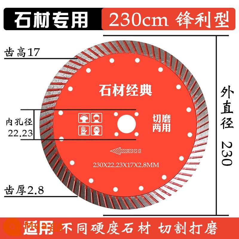 Lưỡi cắt đá máy mài góc đặc biệt cắt khô vua lưỡi cưa kim cương gạch bê tông đá cẩm thạch đá granite - 230 tôn đầy đủ loại 22,23 lỗ