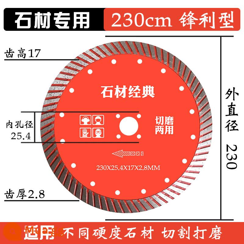 Lưỡi cắt đá máy mài góc đặc biệt cắt khô vua lưỡi cưa kim cương gạch bê tông đá cẩm thạch đá granite - 230 tôn đầy đủ loại 25,4 lỗ