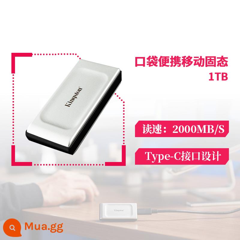 Cờ chính thức của Kingston 256G/512G/1T đĩa cứng U đĩa thể rắn tốc độ cao dung lượng lớn cho điện thoại di động máy tính đĩa cứng lưu trữ sử dụng kép - SXS2000/1T (tốc độ đọc 2000 MB)