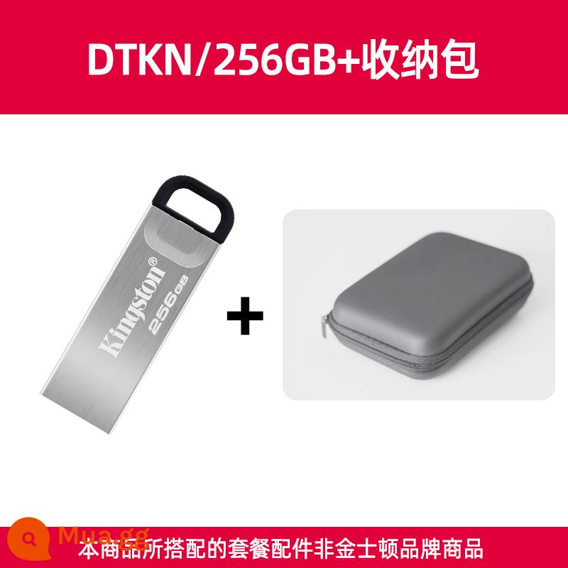 Ổ đĩa flash Kingston 256g tốc độ cao trên ô tô USB mini USB di động Ổ đĩa U máy tính văn phòng Hệ thống DTKN ∪ đĩa - Túi đựng DTKN/256G+