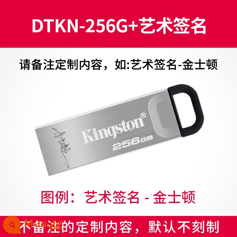 Kingston 32G/64G/128G đĩa U dung lượng lớn chú thỏ dễ thương năm cặp đôi hạnh phúc sáng tạo tùy chỉnh USB máy tính - DTKN/256G+chữ ký nghệ thuật