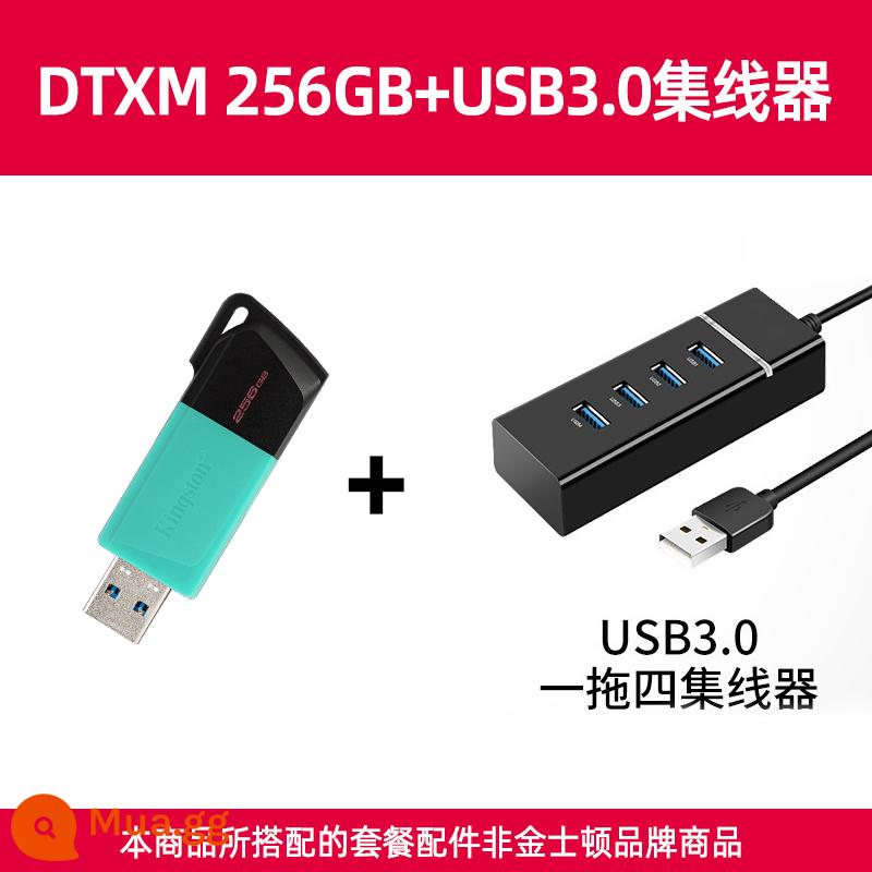 Kingston chính thức 256g đĩa U DTXM tốc độ cao dung lượng lớn xe trượt Ổ đĩa flash USB di động đĩa U hệ thống máy tính - Trung tâm DTXM/256GB+USB3.0