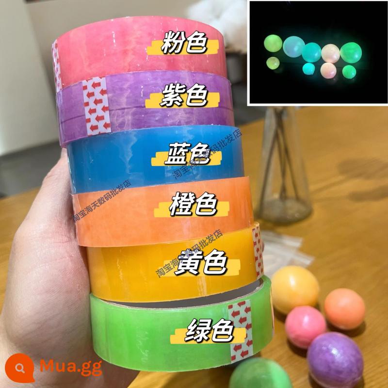 Ngọc Trai 6 Cm Macaron Lớn Băng Dính Bóng Bóng Diang Bóng Băng Người Mới Giải Nén Tự Do Cuộn Lụa Bóng Nước - 2.4CM [sáng 6 tập] hạt miễn phí