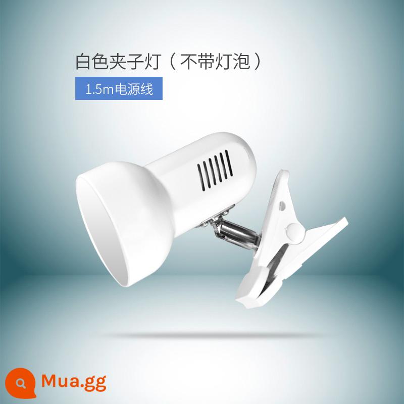 Cắm đơn giản phòng ngủ đầu giường kẹp đèn LED để bàn phòng ngủ bảo vệ mắt ký túc xá bàn học sinh trẻ em đèn kẹp tóc - Màu trắng đơn giản (không có bóng đèn)