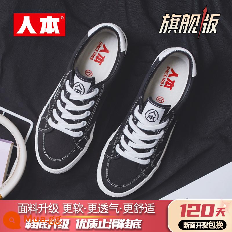 Renben 2022 Mẫu Đôi Giày Vải Giày Sneakers Ins Triều Mùa Xuân Phong Cách Hot Giày Nhỏ Màu Trắng Giày Nữ Phong Cách Cổ Điển Mới - Đen [Phiên bản cuối cùng]