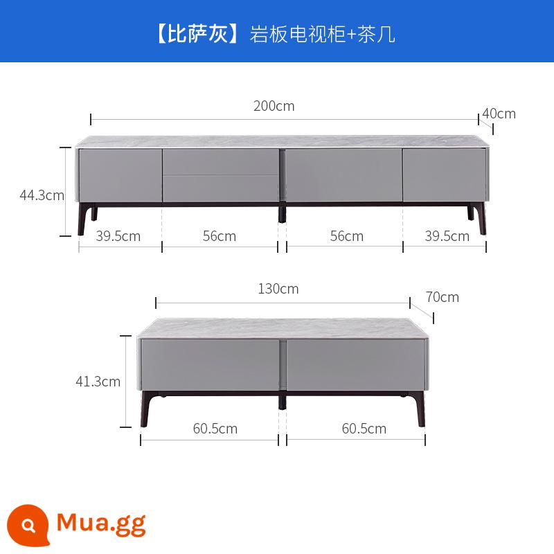 Chivas hiện đại tối giản đá phiến bàn cà phê tủ TV kết hợp phòng khách nhà ánh sáng sang trọng căn hộ nhỏ đặt PT037 - Bàn trà + tủ tivi giao hàng trong vòng 7 ngày