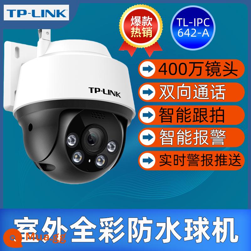 TPLINK thương mại camera chống trộm ngoài trời chống nước độ nét cao tầm nhìn ban đêm toàn cảnh 360 độ ngoài trời bóng máy camera giám sát điện thoại di động điều khiển từ xa cửa an ninh gia đình giám sát hành lang Pulian - 4 triệu màu sắc cực rõ ràng + Cuộc gọi thoại hình người AI