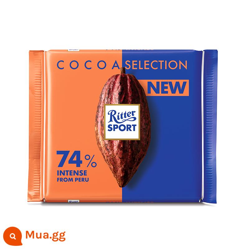 German Ritter Sport Ritter Spode Sports Selected Sandwich Sô cô la 176g Đồ ăn vặt nổi tiếng trên Internet nhập khẩu - Sôcôla đen Peru 74% 100g