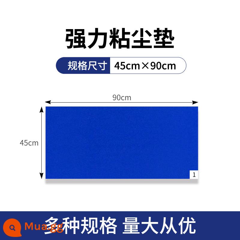 Nhà xưởng không bụi dính bụi mạnh thảm cửa hộ gia đình dùng một lần có thể xé được thảm trải sàn PE màu xanh chống tĩnh điện 60*90 - Màu xanh 45*90cm (18*36 inch) 10 cuốn 30 trang/cuốn