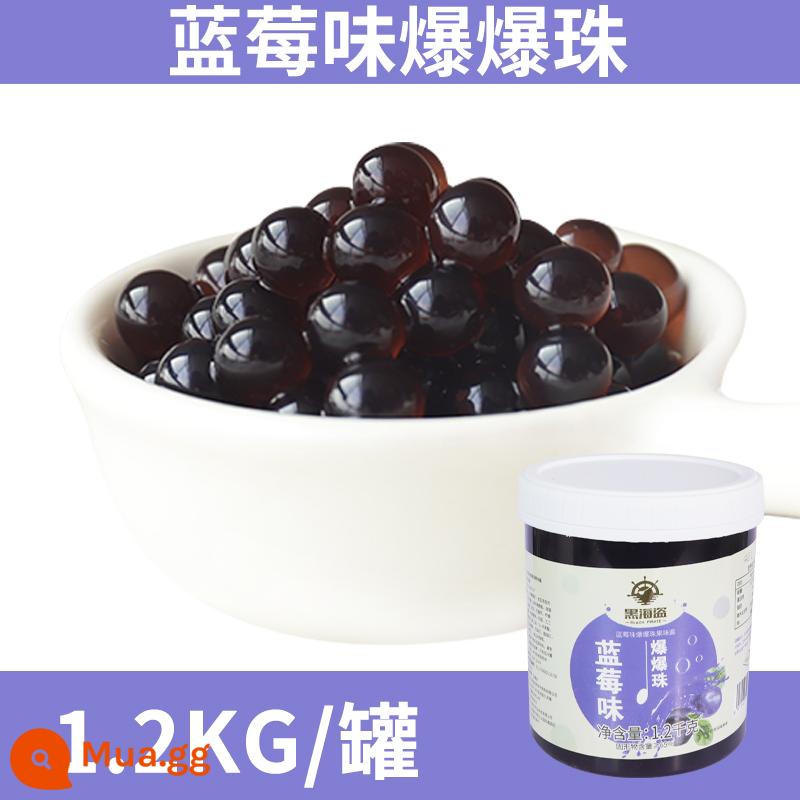 Black Pirate Xoài Popping Hạt 2.4 catties Việt Quất Hương Dâu Trứng Popping Dừa Sữa Trân Châu Thành Phần Cửa Hàng - Hương việt quất 1,2kg