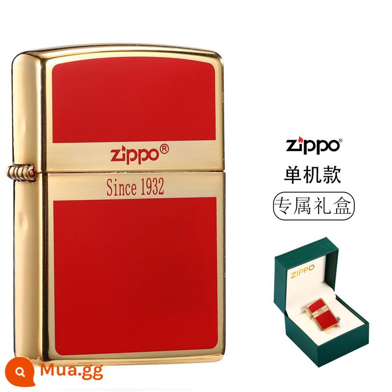 Hàng chính hãng men thương hiệu xuất xứ bật lửa zippo chính hãng chống gió dầu hỏa nam sáng tạo quà tặng bạn trai - Nguồn gốc nhãn hiệu men-[màu đỏ, mẫu độc lập]