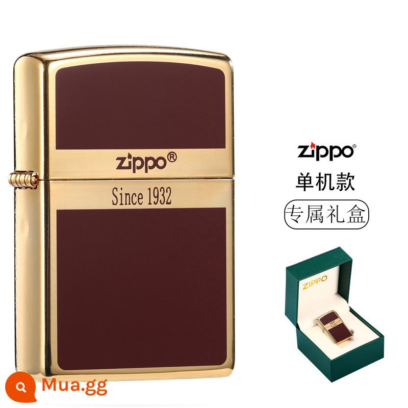 Hàng chính hãng men thương hiệu xuất xứ bật lửa zippo chính hãng chống gió dầu hỏa nam sáng tạo quà tặng bạn trai - Nguồn gốc nhãn hiệu men-[màu nâu, mẫu độc lập]