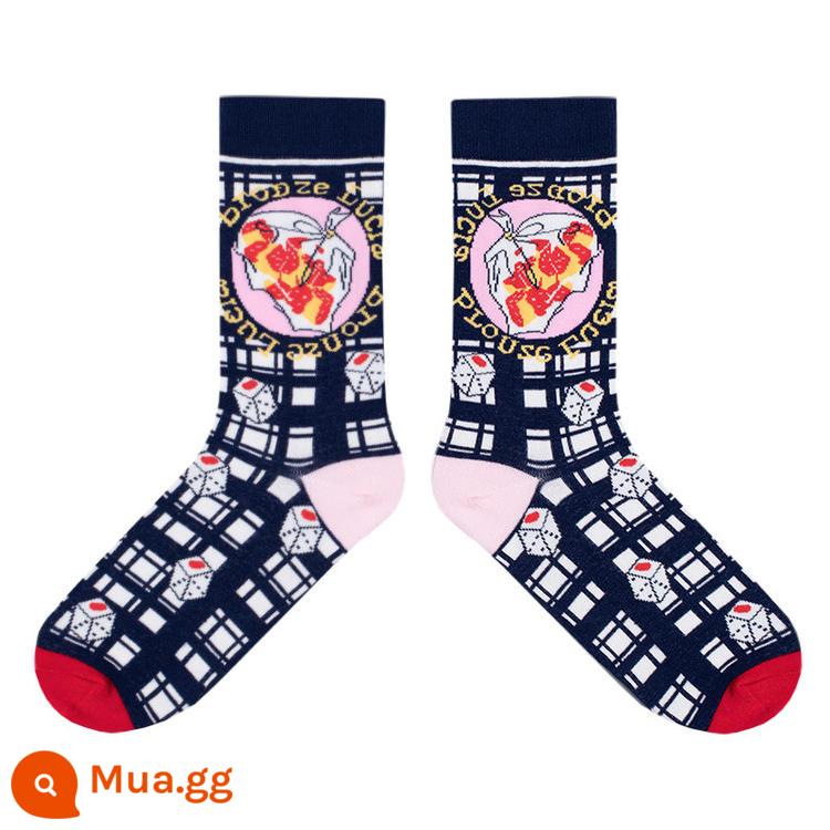 Crazysocks Dice Hộp quà ma thuật Magic Retro Cat Sweet Cartoon Mock Women's Men's Man Women - Hộp quà xúc xắc 35-42