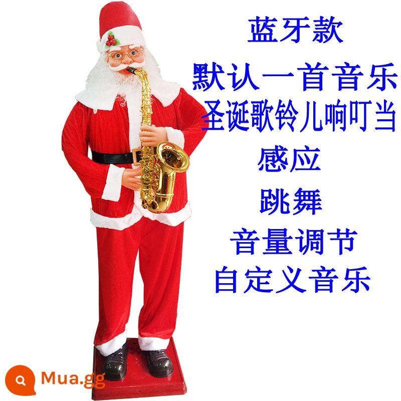 1.8M Đồ Chơi Nhạc Điện Nhảy Múa Thổi Saxophone Ông Già Noel Chào Mừng Vật Trang Trí Lớn Trang Trí Giáng Sinh - Mẫu Bluetooth saxophone điện 1,8m dành cho người già, khuyên dùng 2