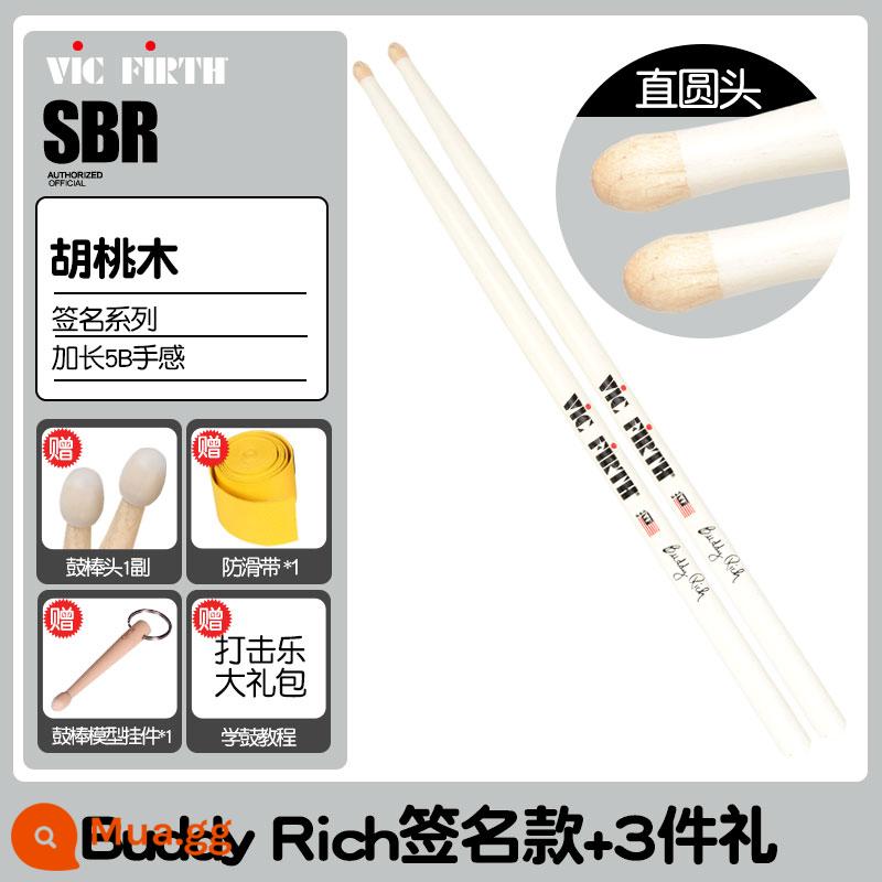 Cần trống Vic Firth do Mỹ sản xuất 5A 7A 5B gỗ óc chó phong trống jazz chữ ký búa dùi trống VF - CF