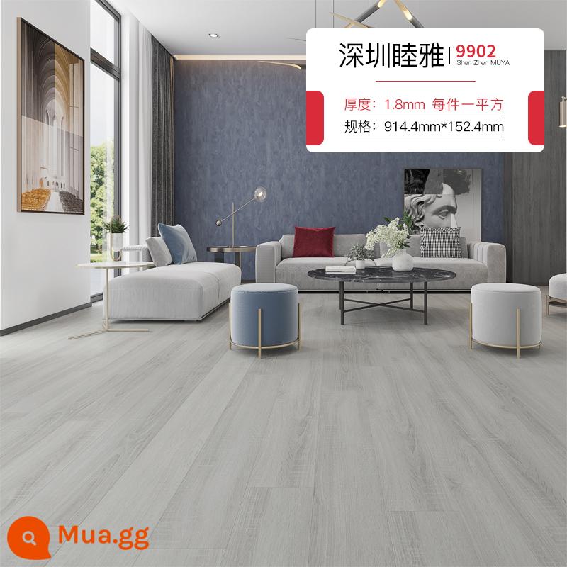 Miếng dán sàn nhựa PVC vân gỗ lưới tự dính màu đỏ nhà phòng ngủ sàn phòng khách cải tạo sàn nhựa da chống thấm nước và chống mài mòn - Nhà máy Thâm Quyến 9902 Một mảnh = 1 mét vuông