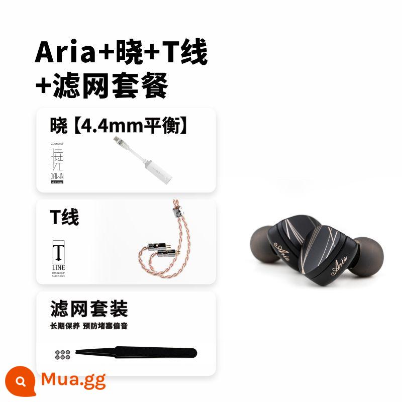 Tai nghe in-ear cuộn dây động màng tinh thể lỏng hiệu suất cao Shuiyueyu Aria Aria - Aria+Xiao 4.4mm+T line+gói bộ lọc