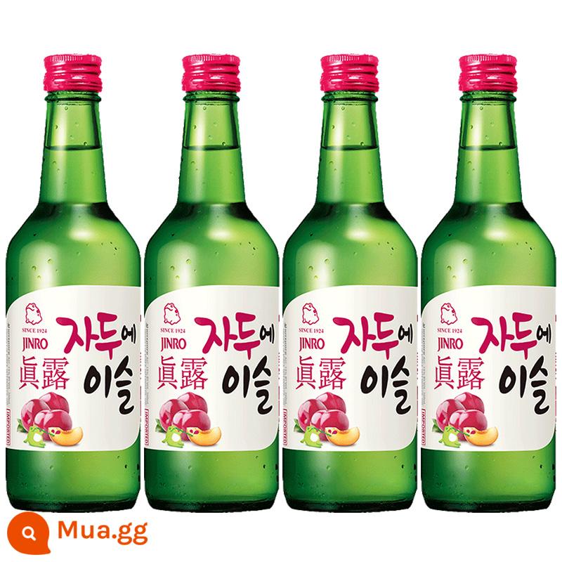 Rượu soju Jinro nhập khẩu từ Hàn Quốc Rượu ngọt hương nho xanh Jinro dành cho nữ, không phải rượu sake 360ml*4 Soju Hàn Quốc - Vị mận Jinro 4 chai