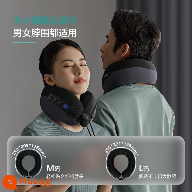 Philips Máy Mát Xa Cổ Máy Mát Xa Cột Sống Cổ Gối Massage Hình Chữ U Cổ Chườm Nóng Massage Thiết Bị Vai Và Cổ Quà Tặng Năm Mới - Màu xanh đậm (cỡ L)