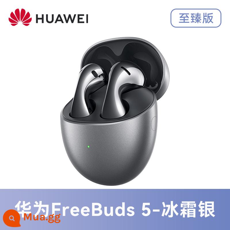 Tai nghe Bluetooth không dây Huawei FreeBuds 5 bán trong tai thể thao giảm tiếng ồn thời lượng pin cực dài đích thực - Phiên bản cuối cùng của Frost Silver