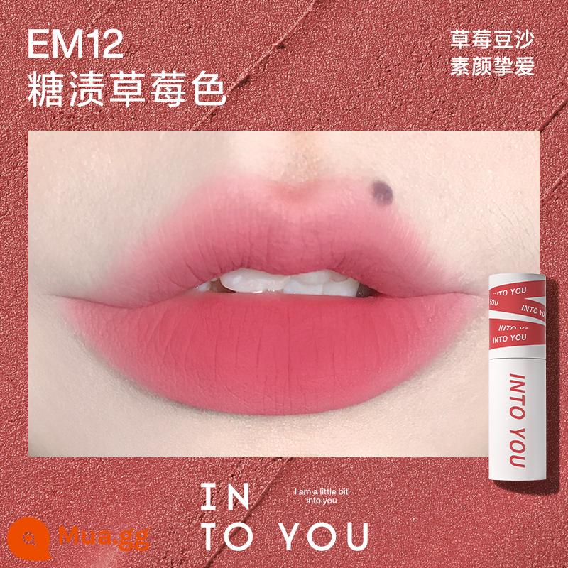 VÀO BẠN Heroine Lip Mud Matte Matte Lip Glaze Lip Gloss Lip Gloss Lip Cheek Dual-Công dụng Son môi giá rẻ Làm trắng - Kẹo dâu EM 12