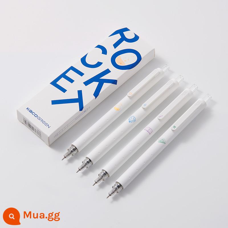 Bộ bút gel KACO jing point câu chuyện đại dương bút gel bấm giá trị cao 0.5 bút ký học sinh - Bộ bút chủ đề 4 chiếc (nạp lại màu đen)