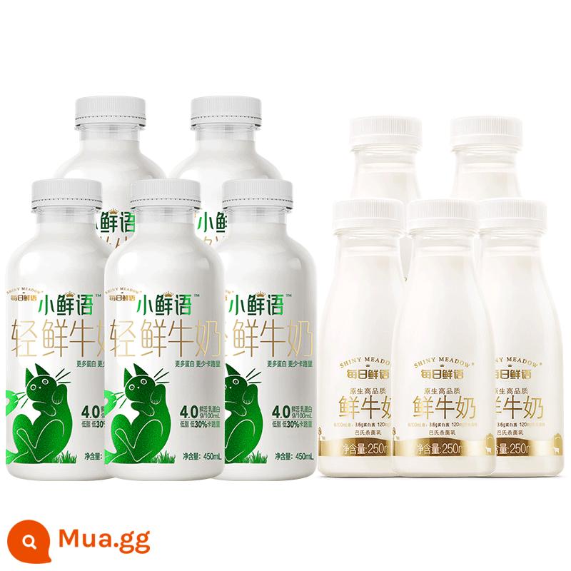 3.5L Daily Fresh Words 4.0 Sữa Tươi 450ml*5 Chai + Sữa Tươi Cao Cấp 250ml*5 Chai Miễn Phí Vận Chuyển Bởi SF Express - Sữa tươi ít béo Xiaoxianyu 4.0 450ml*5 chai + sữa tươi cao cấp 250ml*5 chai