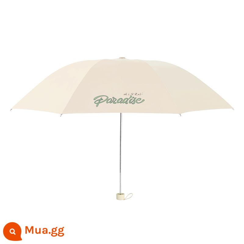 Paradise Umbrella Black Keo Kem Chống Nắng Che Nắng Chống Tia UV Đi Nhẹ Ô Gấp Di Động Ô Dù Đi Nắng Cho Nữ Sử Dụng Kép Cho Nam Và Nữ - màu trắng kem