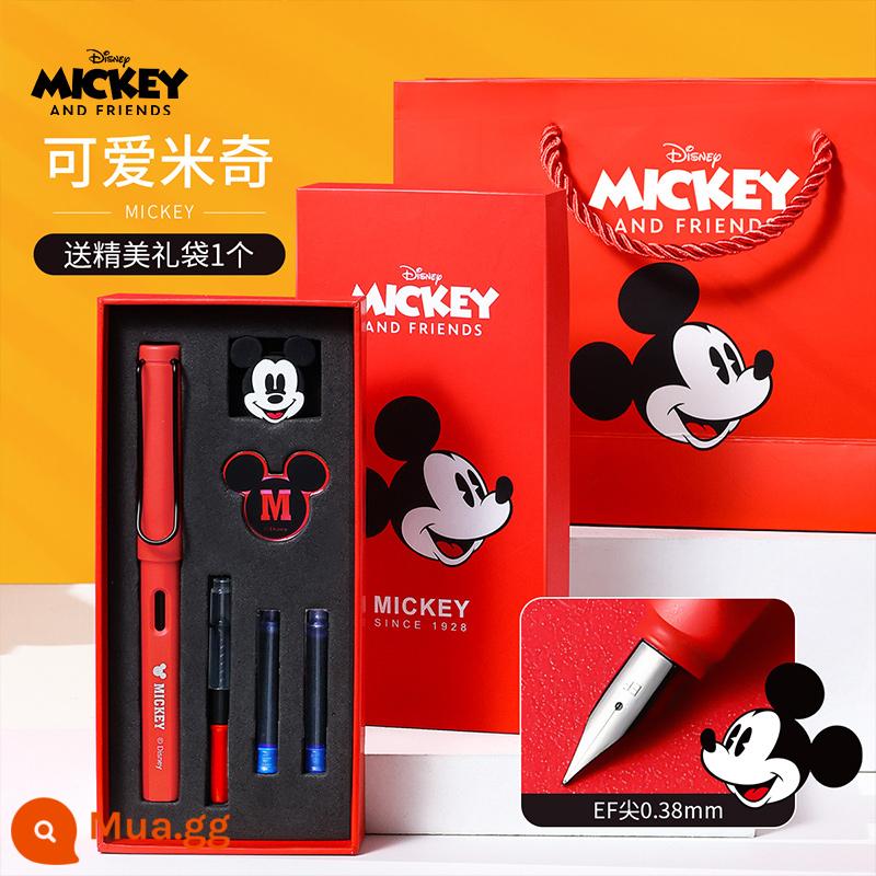 Miễn phí vận chuyển Disney bút hộp quà tặng hộp mực có thể được thay thế cho học sinh món quà đặc biệt tinh tế lưu niệm chữ ký bút - Mô hình nâng cấp Mickey (bao gồm túi quà)