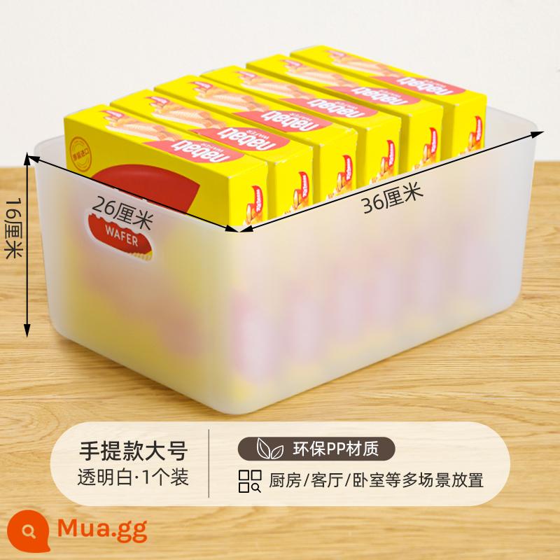 Xitianlong Xishiduo để bàn hộp bảo quản nhựa snack mỹ phẩm giỏ đựng đồ ký túc xá giỏ đựng đồ lặt vặt - Một gói màu trắng đơn giản-size lớn