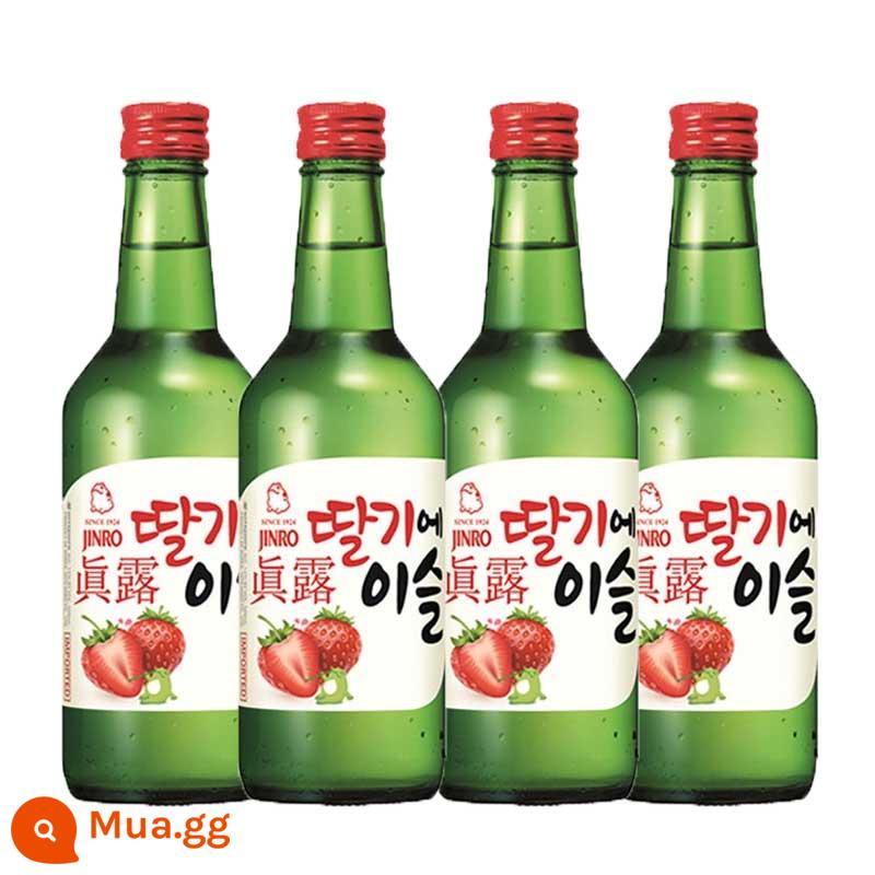 Rượu soju Jinro nhập khẩu từ Hàn Quốc Rượu ngọt hương nho xanh Jinro dành cho nữ, không phải rượu sake 360ml*4 Soju Hàn Quốc - Jinro hương dâu 4 chai