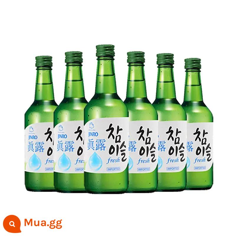 Jinro soju chai rượu vang Jinro hương nho xanh nhập khẩu Hàn Quốc 360ml * 6 cô gái rượu ngọt ngào rượu trái cây không rượu sake - Phiên bản mới hương vị nguyên bản 6 chai (16,5 độ)