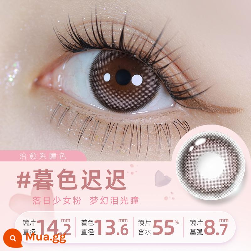 Kính áp tròng màu EYEPONY Hàn Quốc dùng 1 lần hàng ngày 10 cái * 3 hộp Kính áp tròng màu mắt chó nâu chạng vạng Islet moose brown - Chạng vạng đã muộn (Sunset Girl Pink Dreamy Tear Eyes)