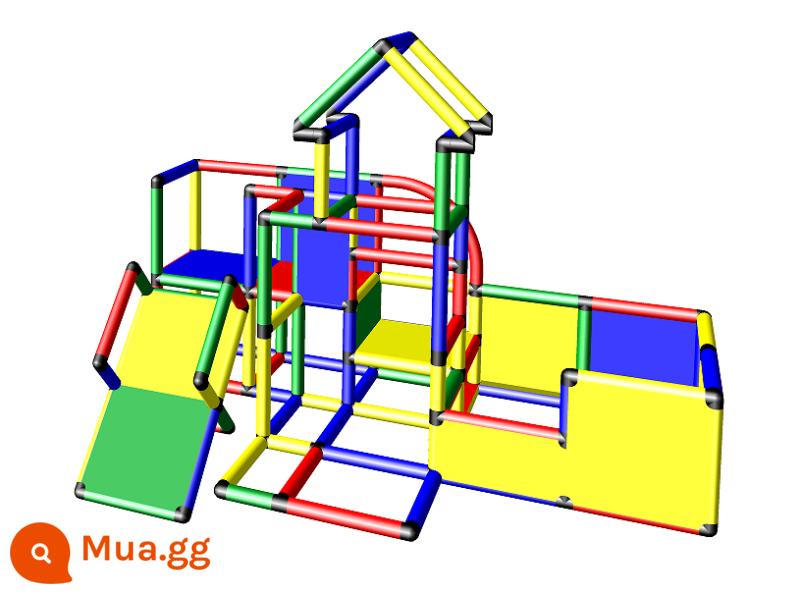 Gia đình leo khung kết hợp trẻ em cầu trượt trong nhà cho bé thiên đường gia đình mẫu giáo tích hợp giác quan rèn luyện thể chất - phong cách 7