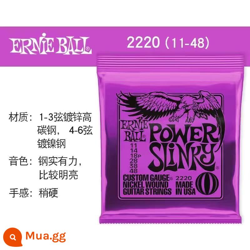 Ernie Ball Mạ Niken Dây Đàn Guitar Điện Dân Gian Cổ Điển Acoustic 2221 2223 Bộ Dây EB Trong Nước - 2220(11-48)đàn guitar điện