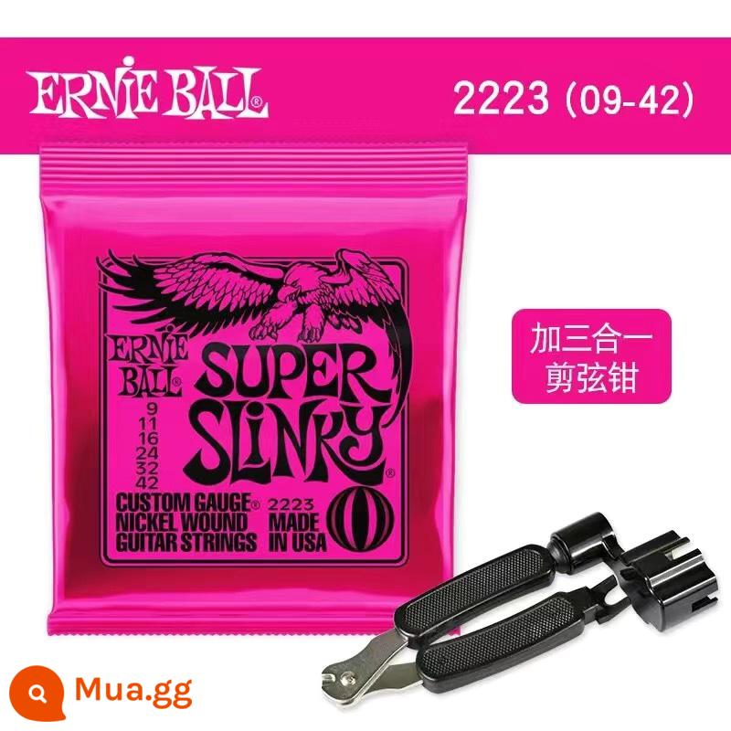 Ernie Ball Mạ Niken Dây Đàn Guitar Điện Dân Gian Cổ Điển Acoustic 2221 2223 Bộ Dây EB Trong Nước - 2223+ bộ đổi chuỗi ba trong một