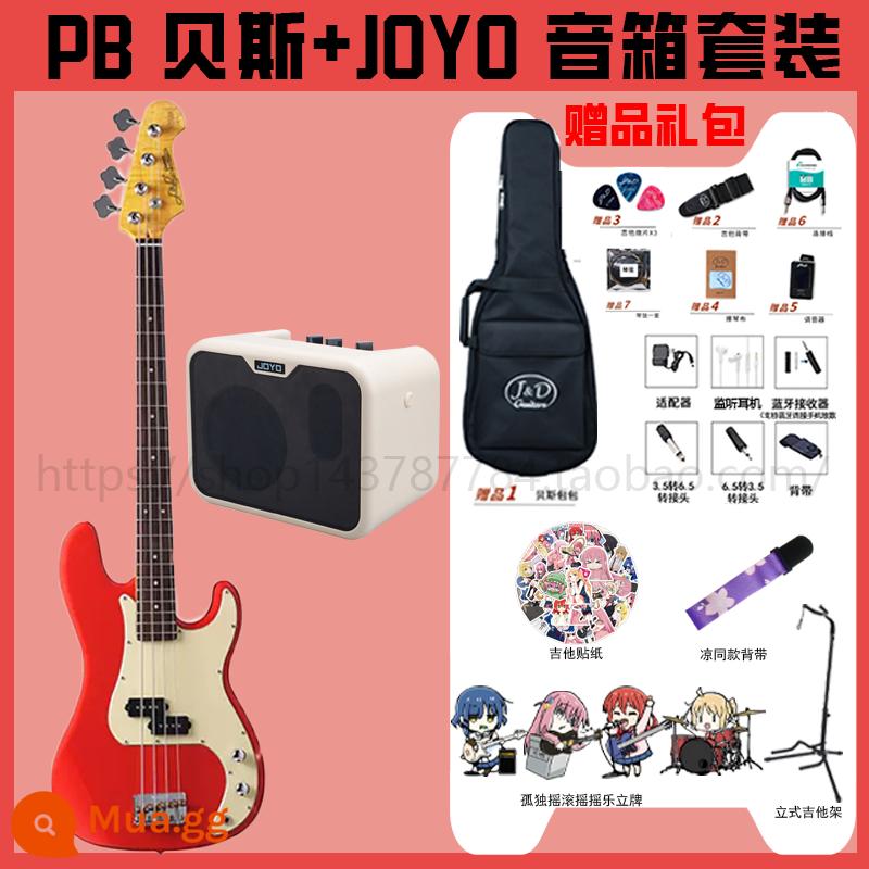 jd bass điện J&DPB bass điện cô đơn rock trắng bass J&DPB-1963 chính hãng đảm bảo quà tặng miễn phí - Bass đỏ + loa JOYO + gói quà