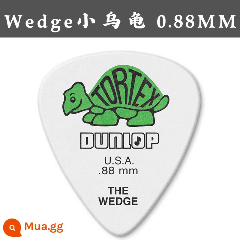 Dunlop Tortex Wedge Little Turtle Bakelite Acoustic Pick 0.5-1.14 - Rùa xanh 0,88mm