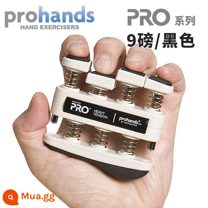 American ProHands VIA đàn piano dành cho người lớn dành cho trẻ em luyện ngón tay cầm huấn luyện lực ngón tay đàn guitar thiết bị lực ngón tay - PRO Đen 9 lbs.