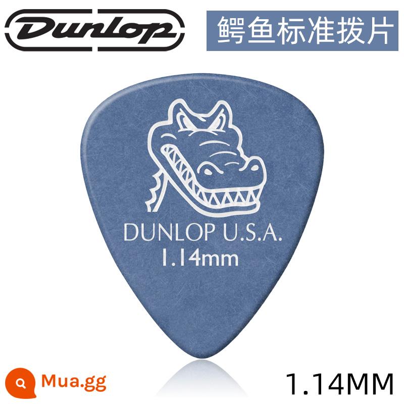 Sản xuất tại Mỹ Dunlop Gator cá sấu mờ chống trượt bakelite đàn guitar dân gian mái chèo chống mài mòn đặc biệt 0,58 - Màu chàm 1,14mm