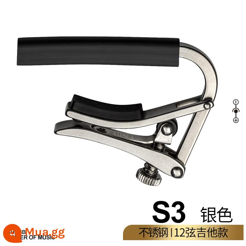 Mỹ SHUBB Capo S1 C1 Đàn Guitar Điện Dân Gian Acoustic Guitar Capo Ukulele L1 - Mẫu S3 12 dây