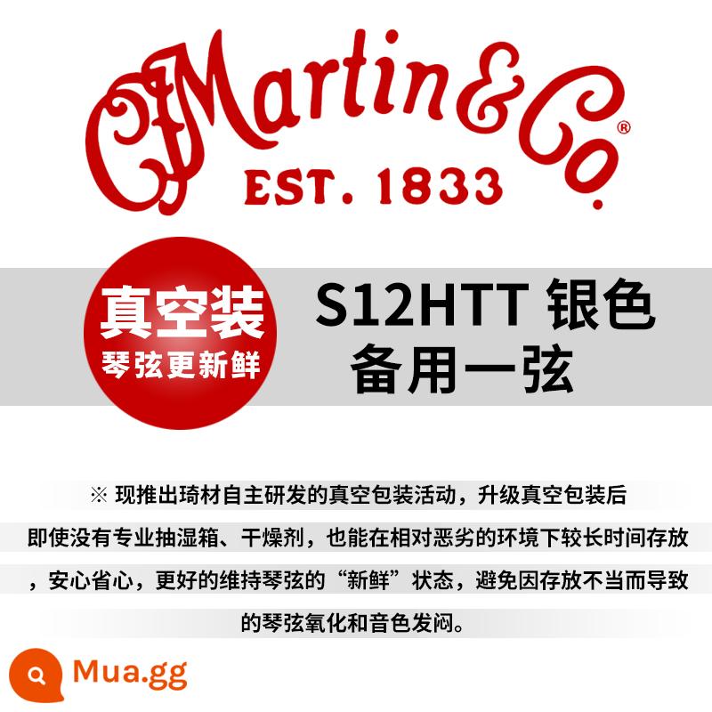 Người Mỹ Martin Martin dân gian đàn guitar dự phòng dây đơn một hai ba dây 1 2 3 4 5 dây đồng phốt pho - Yixian 012 (gắn chân không)