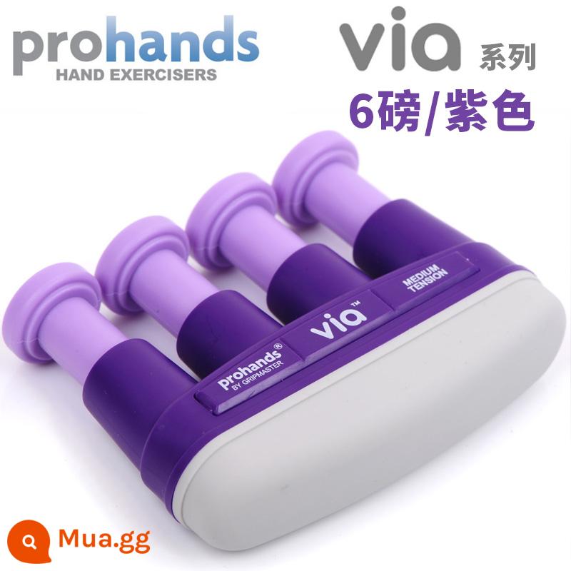 American ProHands VIA đàn piano dành cho người lớn dành cho trẻ em luyện ngón tay cầm huấn luyện lực ngón tay đàn guitar thiết bị lực ngón tay - VIA tím 6 cân