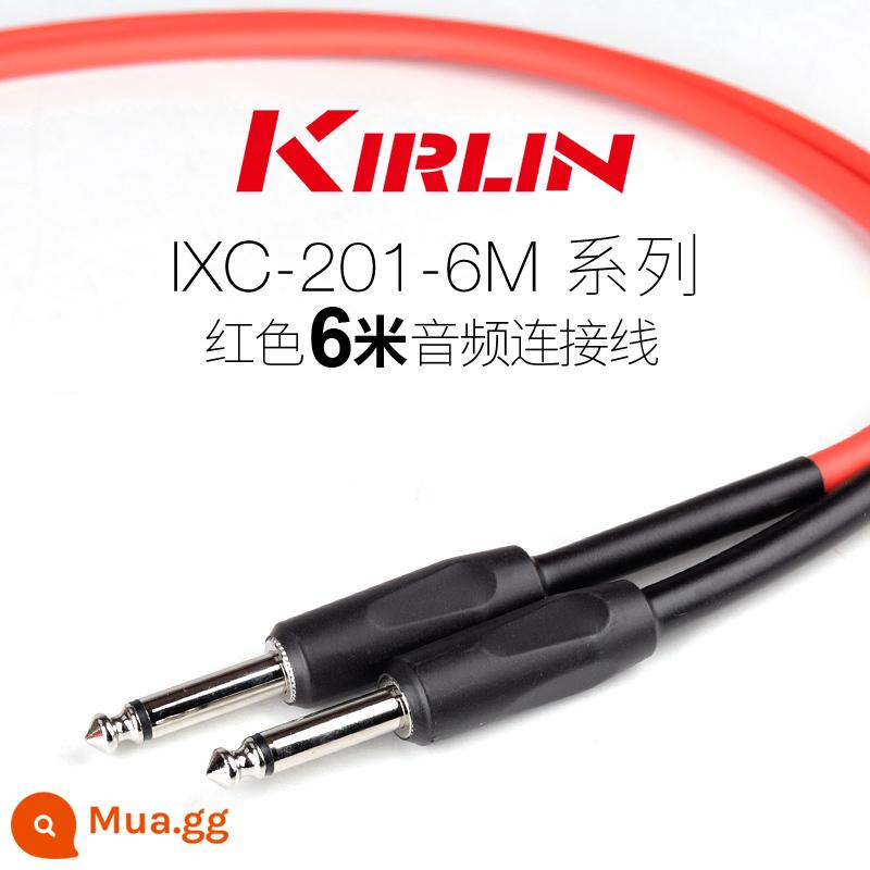 Kirlin Colin đàn guitar cáp điện hộp đàn guitar gỗ bass nhạc cụ âm thanh giảm tiếng ồn dòng 3 6 10 15 mét - IXC đỏ 6 mét