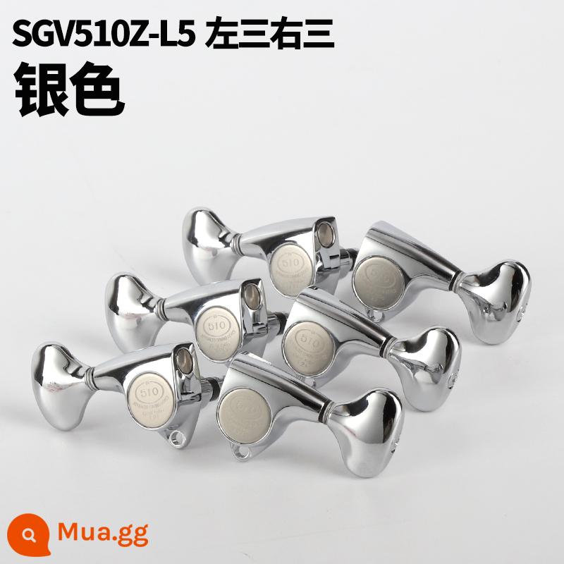 Nhật Bản GOTOH SGV510Z L5 piano nút ballad up-winder gỗ điện ballad dây đàn guitar bán nút - Bạc SGV510Z-L5