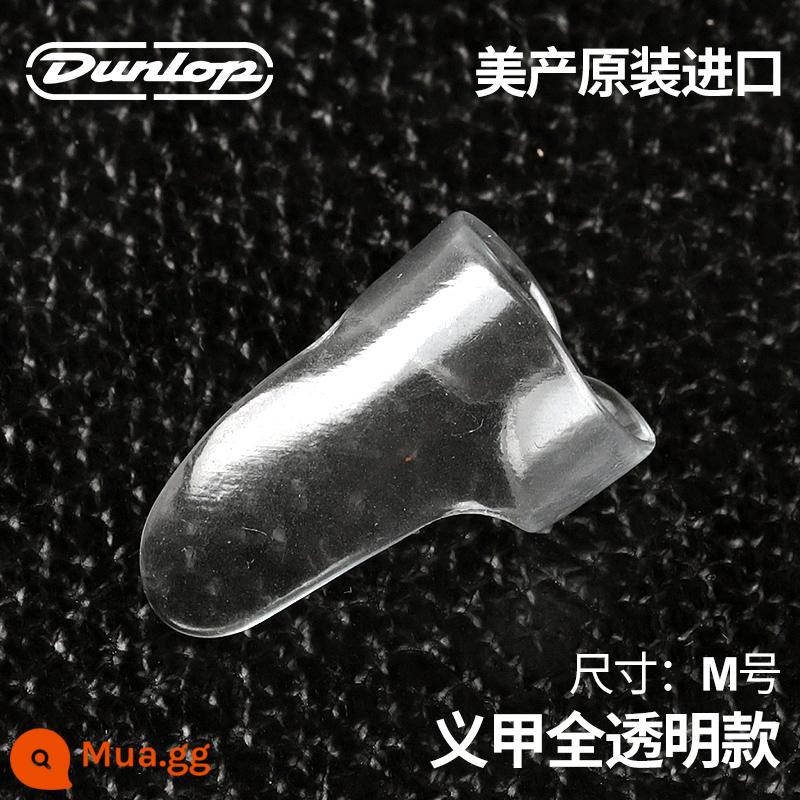 Dunlop Đàn Guitar Dunlop Ngón Tay Cái Mái Chèo Bộ Ngón Tay Phải Vòng Bảo Vệ Móng Tay Armor Chịu Mài Mòn Ballad Fingerstyle - Ngón trỏ kiểu cổ điển trong suốt hoàn toàn [size M]