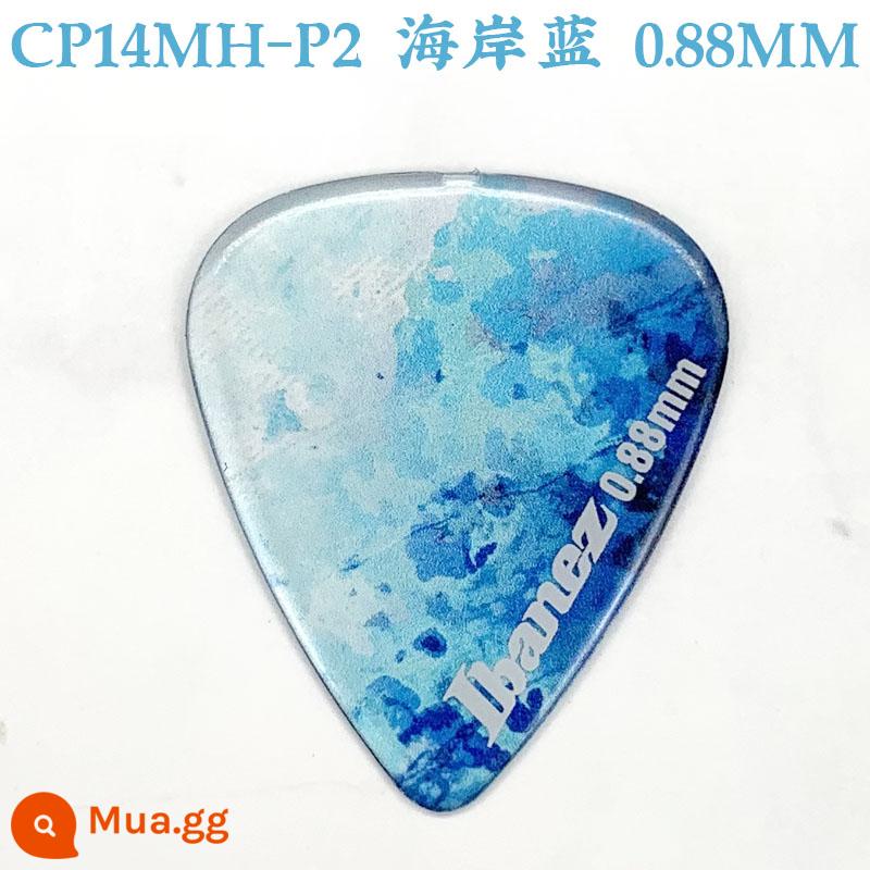 Nhật Bản Sản Xuất IBANEZ Kính Vạn Hoa Đàn Guitar Pick Điện Gỗ Dân Gian Đàn Guitar Bass Tốc Độ Gảy Lò Xo Mảnh - Hình giọt nước P2-Coast Blue 0,88mm