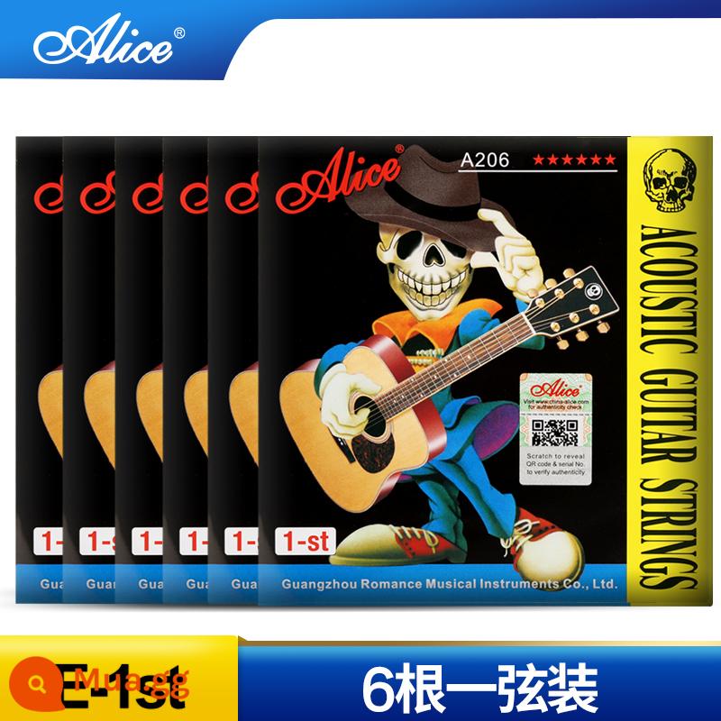 Dây Đàn Guitar Một Dây Alice Dây Đơn Dân Gian Dây Đàn Guitar Acoustic Dự Phòng 6 Cái 1 Dây 2 Dây 3 Dây A206 bộ - Gói 6 dây