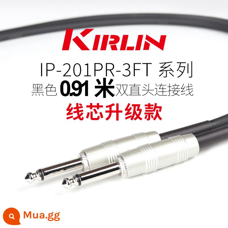 Kirlin Colin đàn guitar cáp điện hộp đàn guitar gỗ bass nhạc cụ âm thanh giảm tiếng ồn dòng 3 6 10 15 mét - Mô hình nâng cấp lõi dây đen 0,91m