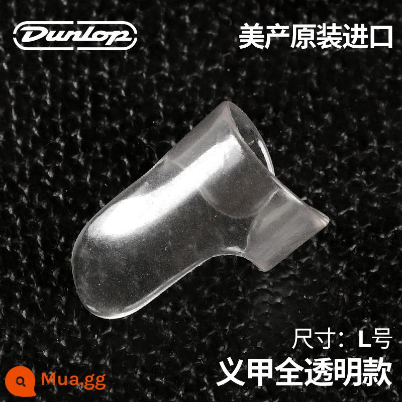 Dunlop Đàn Guitar Dunlop Ngón Tay Cái Mái Chèo Bộ Ngón Tay Phải Vòng Bảo Vệ Móng Tay Armor Chịu Mài Mòn Ballad Fingerstyle - Ngón trỏ kiểu cổ điển trong suốt hoàn toàn [size L]